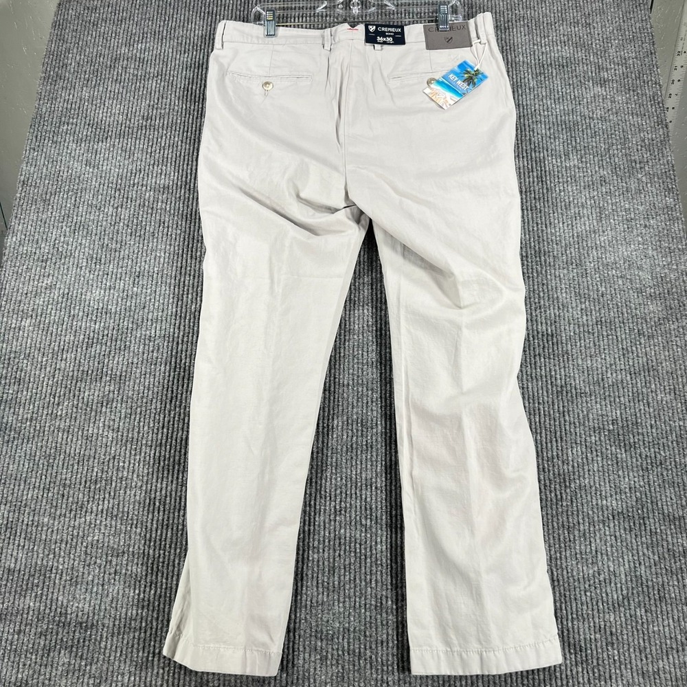Cremieux Soho Linen Pants Mens 36x30 Gray Chino Key West Casual Comfort New - Picture 11 of 13